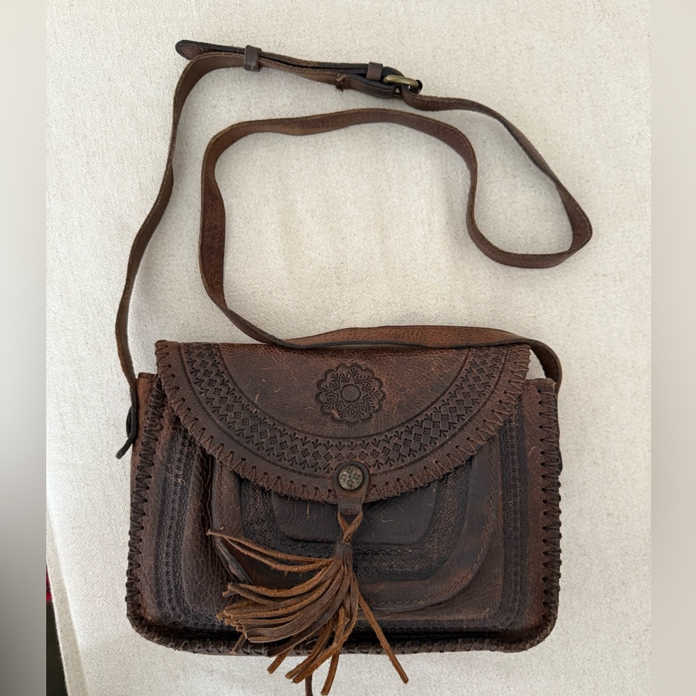 Patricia Nash Distressed Beaumont
Flap Leather Crossbody Bag